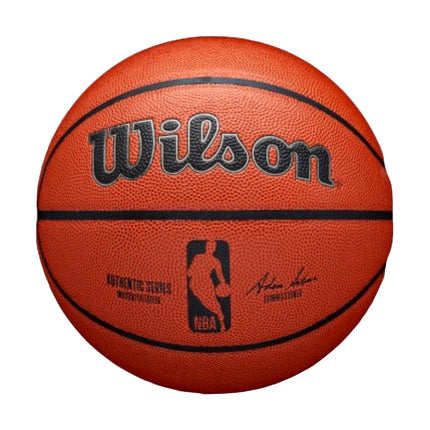 Wilson Basketball NBA Authentic Series Interior/Exterior Cuero Mixto Tamaño: 7 Naranja