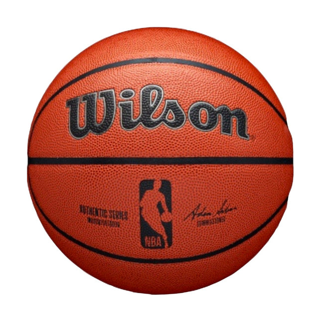 Wilson Basketball NBA Authentic Series Interior/Exterior Cuero Mixto Tamaño: 7 Naranja