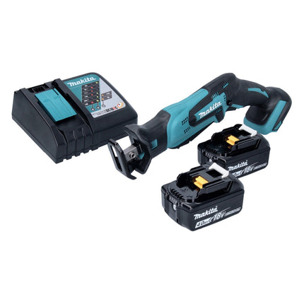 Makita DJR 185 RM cordless reciprocating saw 18 V + 2x battery 4.0 Ah + charger