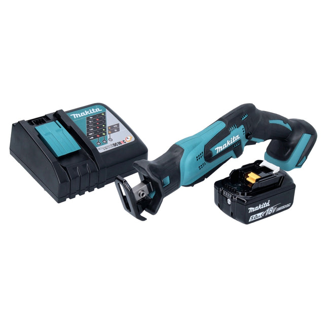 Makita DJR 185 RT1 sierra recíproca sin cable 18 V + 1x batería 5.0 Ah + cargador