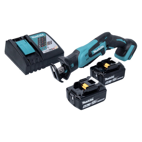 Makita DJR 185 RG Scie sabre récipro sans fil 18 V + 2x Batteries 6,0 Ah + Chargeur