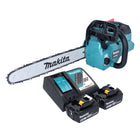 Motosierra a batería Makita DUC 406 RTB 36 V (2x 18 V) 40 cm sin escobillas + 2x batería 5,0 Ah + cargador