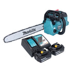 Makita DUC 406 RGB Akku Kettensäge 36 V ( 2x 18 V ) 40 cm Brushless + 2x Akku 6,0 Ah + Ladegerät