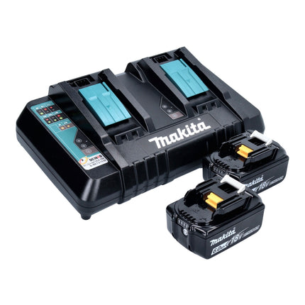 Motosierra de batería Makita DUC 406 PGB 36 V (2x 18 V) 40 cm sin escobillas + 2x batería 6,0 Ah + cargador doble