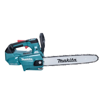 Motosierra de batería Makita DUC 356 PFB 36 V (2x 18 V) 35 cm sin escobillas + 2x batería 3,0 Ah + cargador doble