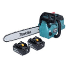 Motosierra a batería Makita DUC 356 TB 36 V (2x 18 V) 35 cm sin escobillas + 2x batería 5,0 Ah - sin cargador