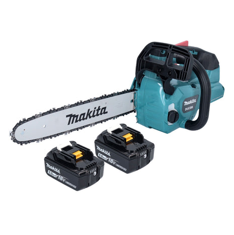 Tronçonneuse à batterie Makita DUC 356 TB 36 V (2x 18 V) 35 cm sans balais + 2x batterie 5,0 Ah - sans chargeur