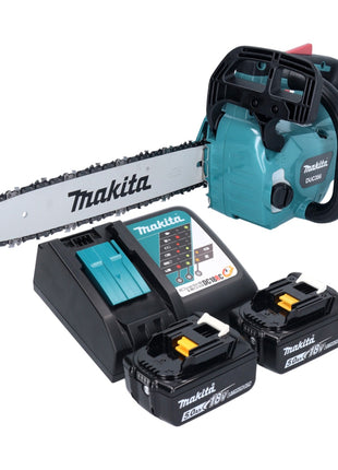 Makita DUC 356 RTB Akumulatorowa pilarka łańcuchowa 36 V ( 2x 18 V ) 35 cm bezszczotkowa + 2x akumulator 5,0 Ah + ładowarka