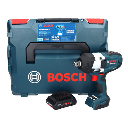 Bosch GDS 18V-1050 H atornillador de impacto inalámbrico 18 V 1050 Nm 3/4" Biturbo Brushless + 1x batería ProCORE 4,0 Ah + L-Boxx - sin cargador