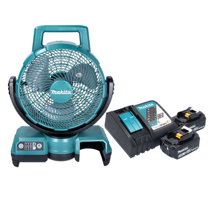 Ventilatore a batteria Makita DCF203F1 14,4V - 18V + 2x batterie 3,0 Ah + caricabatterie
