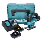 Sierra de calar pendular sin cable Makita DJV 184 RAJ 18 V sin escobillas + 2x batería recargable 2,0 Ah + cargador + Makpac