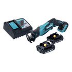 Makita DJR 185 RA cordless reciprocating saw 18 V + 2x rechargeable battery 2.0 Ah + charger