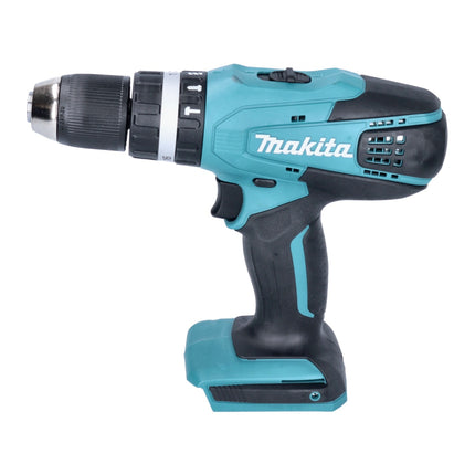 Cortacésped a batería Makita UR 180 DZ 18 V 260 mm Serie G + Taladro percutor a batería HP 457 DWE10 18 V 42 Nm + 2 baterías 1,5 Ah + cargador + juego de brocas de 74 piezas