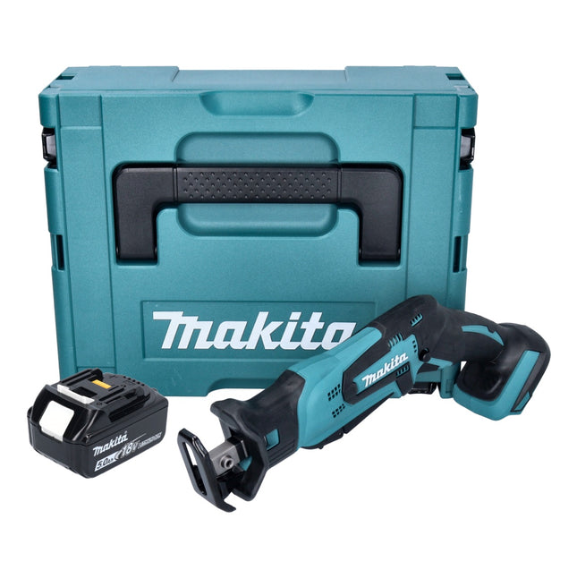 Makita DJR 185 T1J sierra recíproca sin cable 18 V + 1x batería 5.0 Ah + Makpac - sin cargador