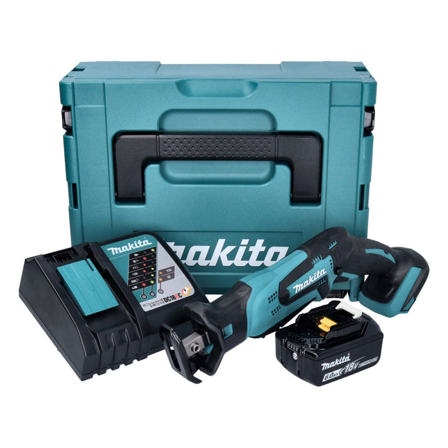 Sierra de sable sin cable Makita DJR 185 RG1J 18 V + 1x batería recargable 6,0 Ah + cargador + Makpac