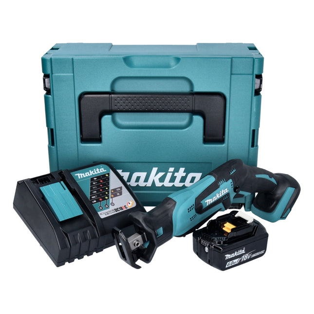 Sierra de sable sin cable Makita DJR 185 RG1J 18 V + 1x batería recargable 6,0 Ah + cargador + Makpac