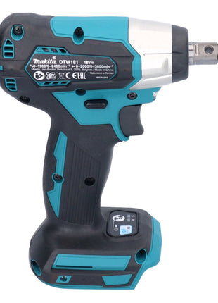 Makita DTW 181 RG Atornillador de impacto inalámbrico 18 V 210 Nm 1/2" sin escobillas + 2x baterías 6,0 Ah + cargador