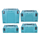 Makita Makpac set size 1 + 2 + 3 + 4 transport box and tool box