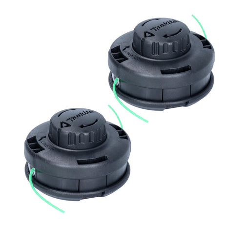 Makita Cabezal de 2 líneas Tap&amp;Go 2,0 mm 2 piezas (2x 191D91-7) para cortacésped inalámbrico de 18 V DUR 187 y DUR 188