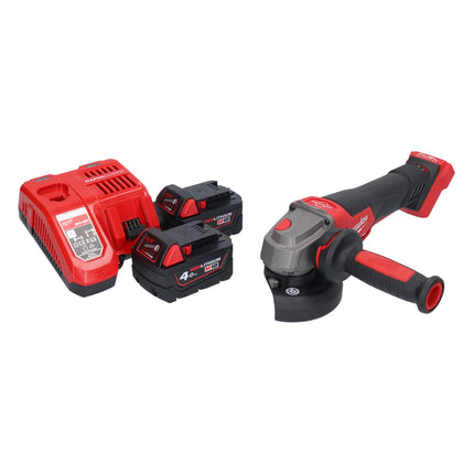 Milwaukee M18 FSAGV115XPDB-401 Angle Grinder 115 mm 18V Brushless + 2x Batteries 4.0 Ah + Charger