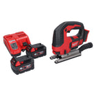 Milwaukee M18 BJS-401 Cordless Jigsaw 18V + 2x Batteries 4.0 Ah + Charger