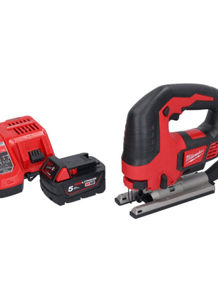 Sierra de calar a batería Milwaukee M18 BJS-501 18 V + 1x batería 5,0 Ah + cargador