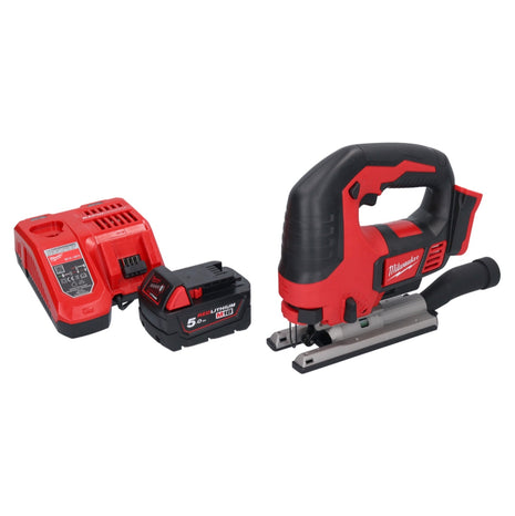 Sierra de calar a batería Milwaukee M18 BJS-501 18 V + 1x batería 5,0 Ah + cargador