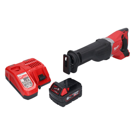 Sierra sable Milwaukee M18 BSX-601 batería 18 V + 1x batería 6,0 Ah + cargador