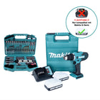 Makita DF488DWE10 Perceuse-visseuse sans fil 42 Nm 18V G-Serie + 2x Batteries 1,5 Ah + Chargeur + Set de forets et embouts (101 pcs.) + Coffret