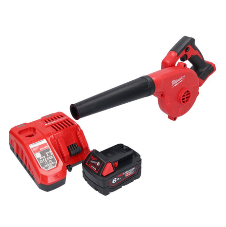 Soplador a batería Milwaukee M18 BBL-601 18 V + 1x batería 6,0 Ah + cargador