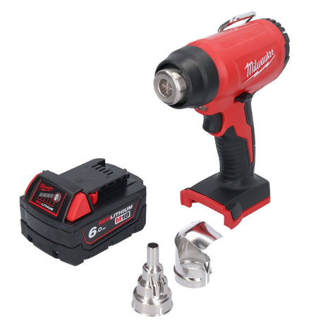 Soplador de aire caliente a batería Milwaukee M18 BHG-601 18 V 470 °C + 1x batería 6,0 Ah - sin cargador