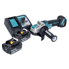 Amoladora angular sin cable Makita DGA 521 RFX1 18 V 125 mm X-LOCK Brushless + 2x batería recargable 3,0 Ah + cargador
