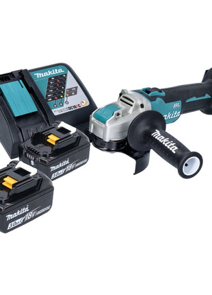 Makita DGA521RFX1 Meuleuse d'angle sans fil 125 mm 18V - X-LOCK Brushless + 2x Batteries 3,0 Ah + Chargeur