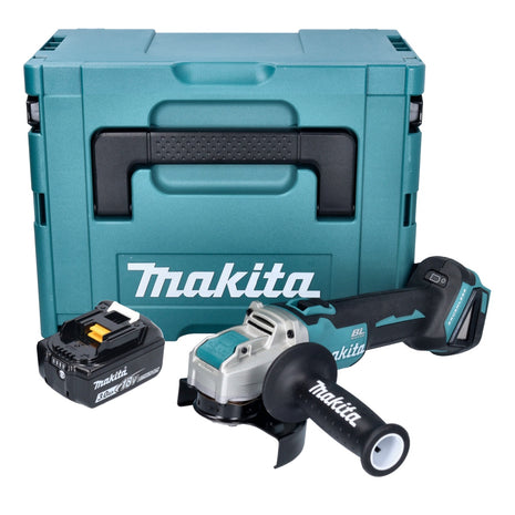 Makita DGA 521 F1X1J amoladora angular a batería 18 V 125 mm X-LOCK Brushless + 1x batería 3.0 Ah + Makpac - sin cargador