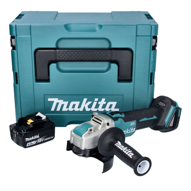 Makita DGA 521 M1X1J Amoladora angular sin cable 18 V 125 mm X-LOCK Brushless + 1x batería recargable 4,0 Ah + Makpac - sin cargador