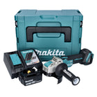 Makita DGA 521 RT1X1J Amoladora angular sin cable 18 V 125 mm X-LOCK Brushless + 1x batería recargable 5,0 Ah + cargador + Makpac