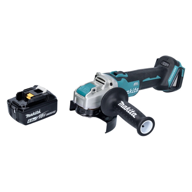 Makita DGA 521 G1X1 Amoladora angular sin cable 18 V 125 mm X-LOCK Brushless + 1x batería recargable 6,0 Ah - sin cargador