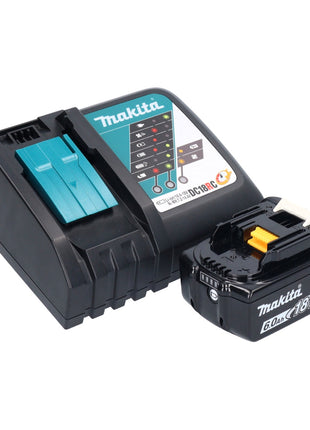 Makita DGA 521 RG1X1 amoladora angular a batería 18 V 125 mm X-LOCK sin escobillas + 1x batería 6,0 Ah + cargador