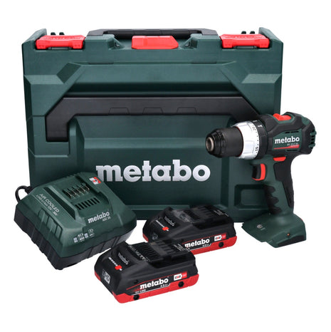 Metabo BS 18 LT BL Akku Bohrschrauber 18 V 75 Nm Brushless ( 602325800 ) + 2x Akku 4,0 Ah + Ladegerät + metaBOX