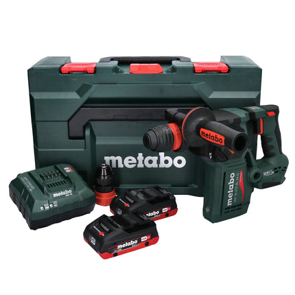 Metabo KH 18 LTX BL 24 Q Marteau perforateur burineur sans fil 18 V 2,2 J + 2x Batterie 4,0 Ah + Ladegert + metaBOX ( 601714800 )