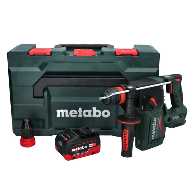 Metabo KH 18 LTX BL 24 Q Martillo combinado sin cable 18 V 2,2 J + 1x batería recargable 5,5 Ah + metaBOX - sin cargador