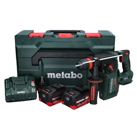 Metabo KH 18 LTX BL 24 Q Marteau perforateur burineur sans fil 18 V 2,2 J + 2x Batterie 8,0 Ah + Ladegert + metaBOX