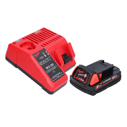 Taladro percutor inalámbrico Milwaukee M18 BPD 18 V 60 Nm + 1x batería 2,0 Ah + cargador
