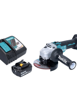 Amoladora angular a batería Makita DGA 513 RF1 18 V 125 mm sin escobillas + 1x batería 3,0 Ah + cargador