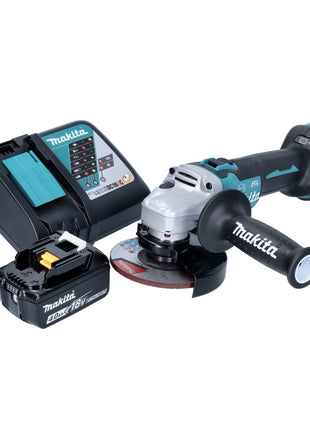 Amoladora angular a batería Makita DGA 513 RM1 18 V 125 mm sin escobillas + 1x batería 4,0 Ah + cargador