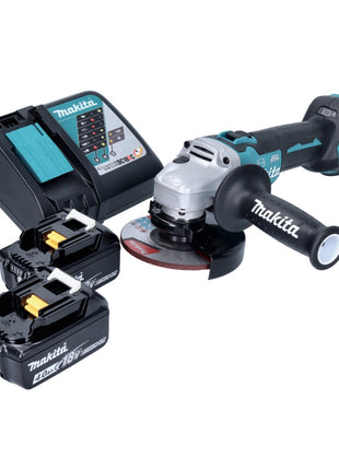 Makita DGA 513 RM Meuleuse d'angle sans fil 18 V 125 mm Brushless + 2x batterie 4,0 Ah + chargeur