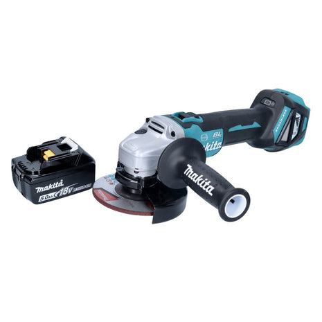 Makita DGA 513 T1 Akku Winkelschleifer 18 V 125 mm Brushless + 1x Akku 5,0 Ah - ohne Ladegerät