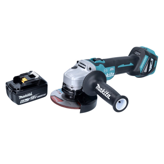 Amoladora angular sin cable Makita DGA 513 G1 18 V 125 mm sin escobillas + 1x batería recargable 6,0 Ah - sin cargador