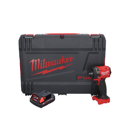 Llave de impacto inalámbrica Milwaukee M18 FIW2F38-201X 18 V 339 Nm 3/8 "sin escobillas + 1x batería 2,0 Ah + caja HD - sin cargador