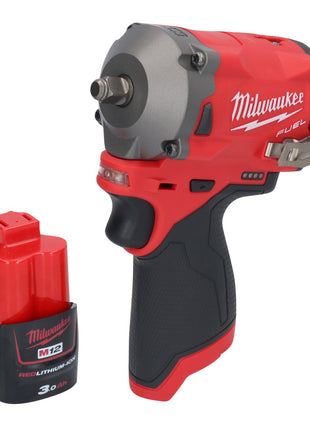 Milwaukee M12 FIW38-301 Clé à choc sans fil 12 V 339 Nm 3/8" Brushless + 1x batterie 3,0 Ah - sans chargeur